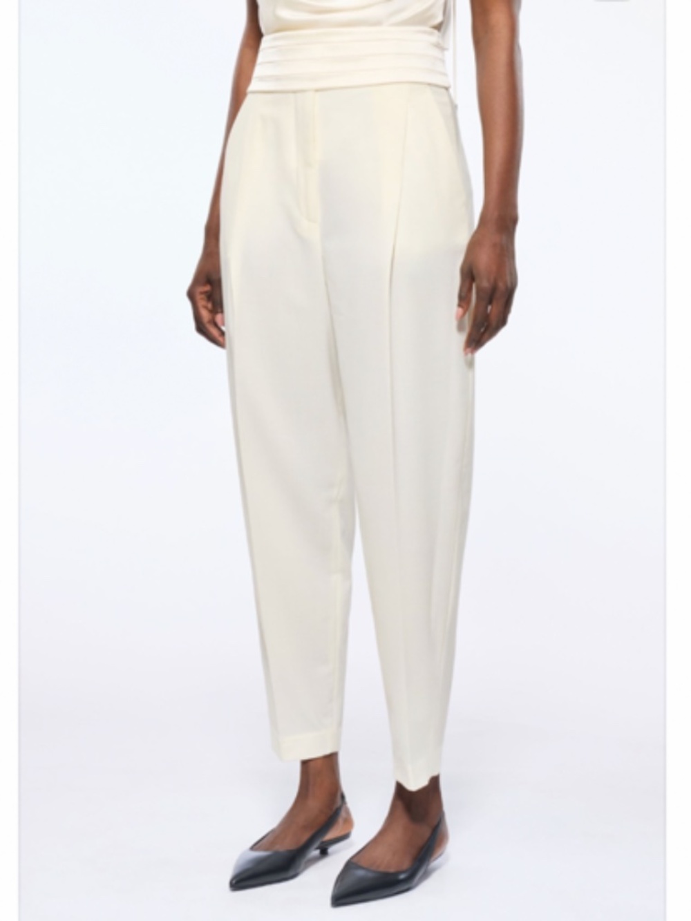 Erika Cavallini Ivory Wool Pants Size 4